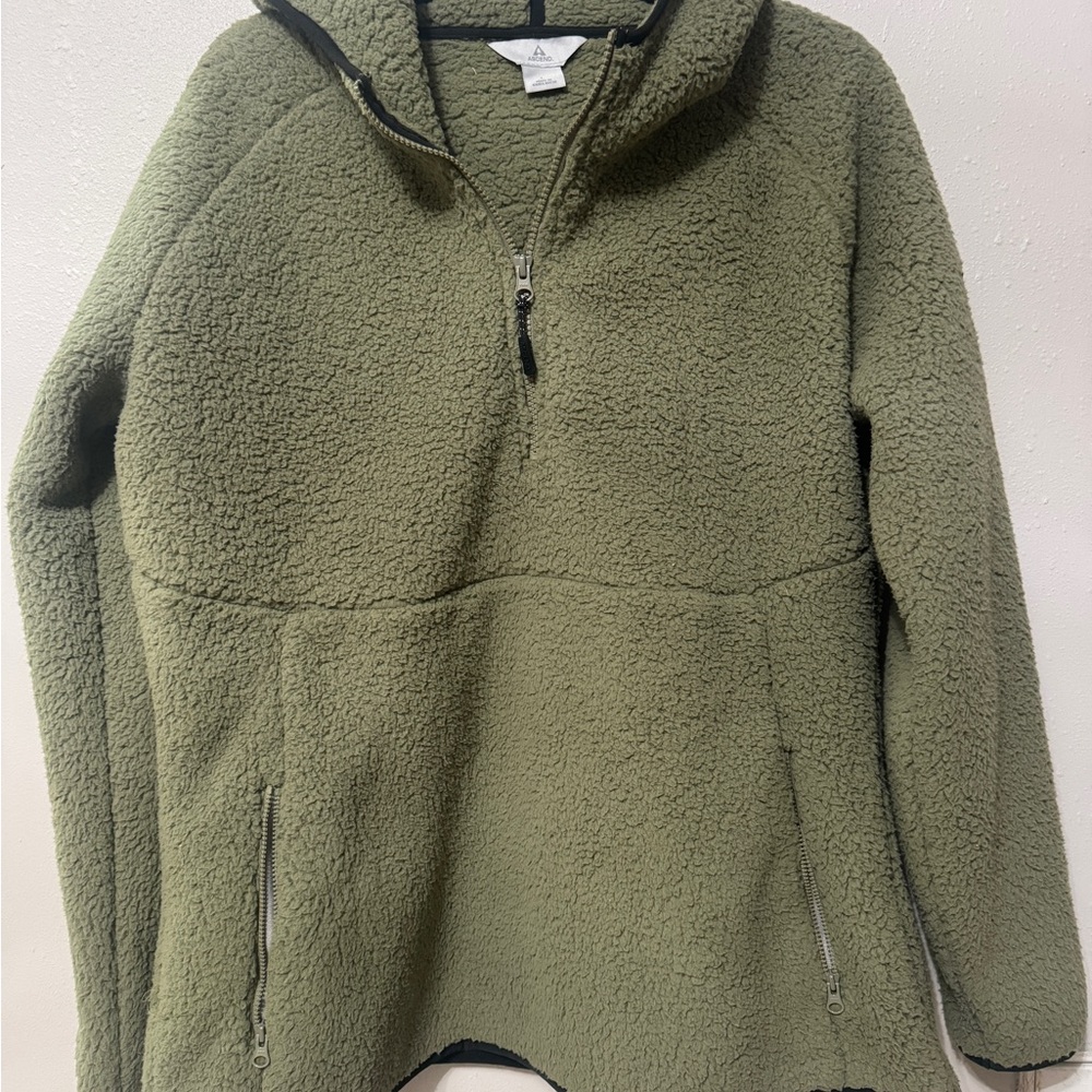 Ascend Olive Fleece Hoodie